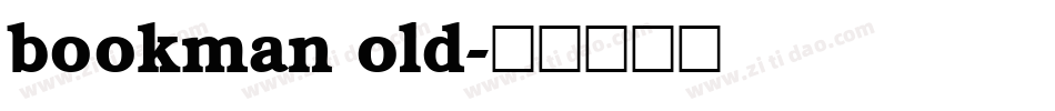 bookman old字体转换